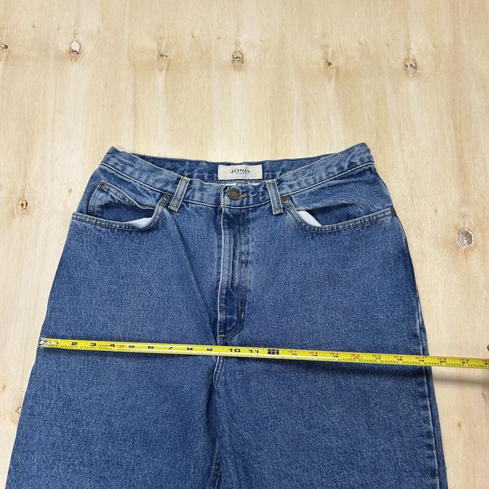 Jones Sport Straight Jeans Womens 12 Medium Wash Blue High Rise Regular Denim - Picture 6 of 12